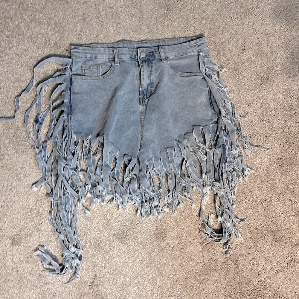 Cute High Waisted Jean Ripped Shorts